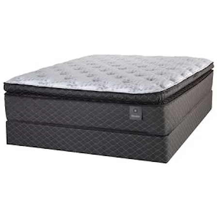 Queen 14" Pocketed Coil Pillow Top Mattress and 9" Grey Foundation